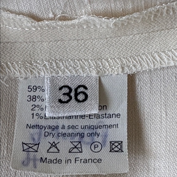 VTG Lanvin Paris Eté 2007 Alber Elbaz White Wool Blend Trousers FR 36/US 4 - Picture 9 of 11